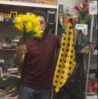 Платок меняет цвет зонт и цветы | Polka silk economy